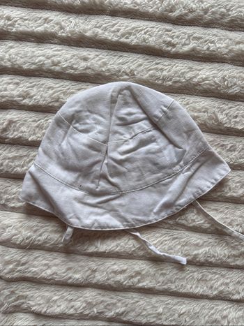Chapeau blanc été 0/3 mois