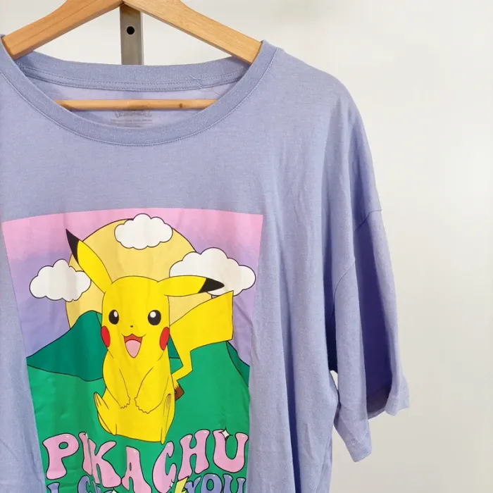 T-shirt long / robe violet Pokémon Pikachu – Undiz – Taille M A679 - photo numéro 3