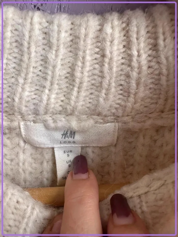 Pull en maille blanc cassé H&M - Taille S - photo numéro 2
