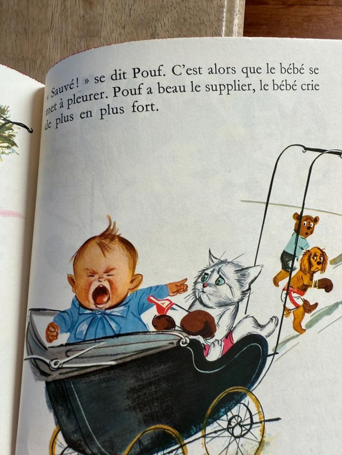 Livre ancien vintage Pouf et Youpi boxeurs les albums roses Pierre Probst Caroline Hachette - photo numéro 9