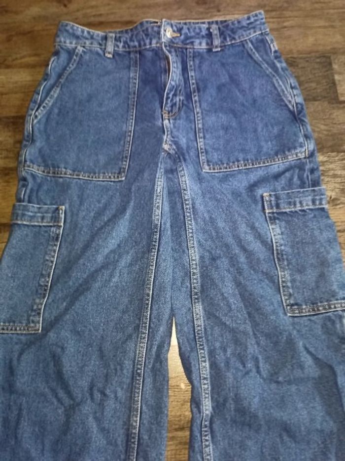 Jean large multi poches