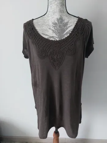 T-shirt Marron "Camïeu" 100% coton