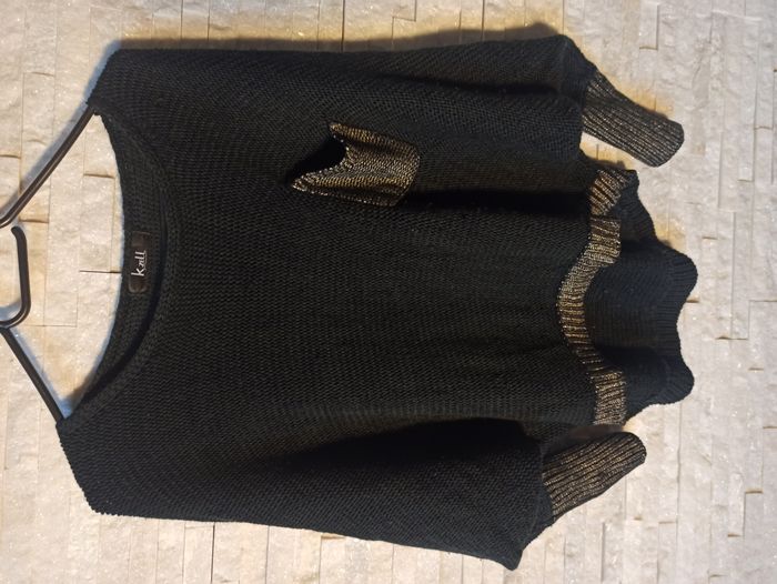 Pull Femme Noir et Marron Taille M