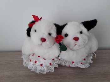 Peluche chien coeur