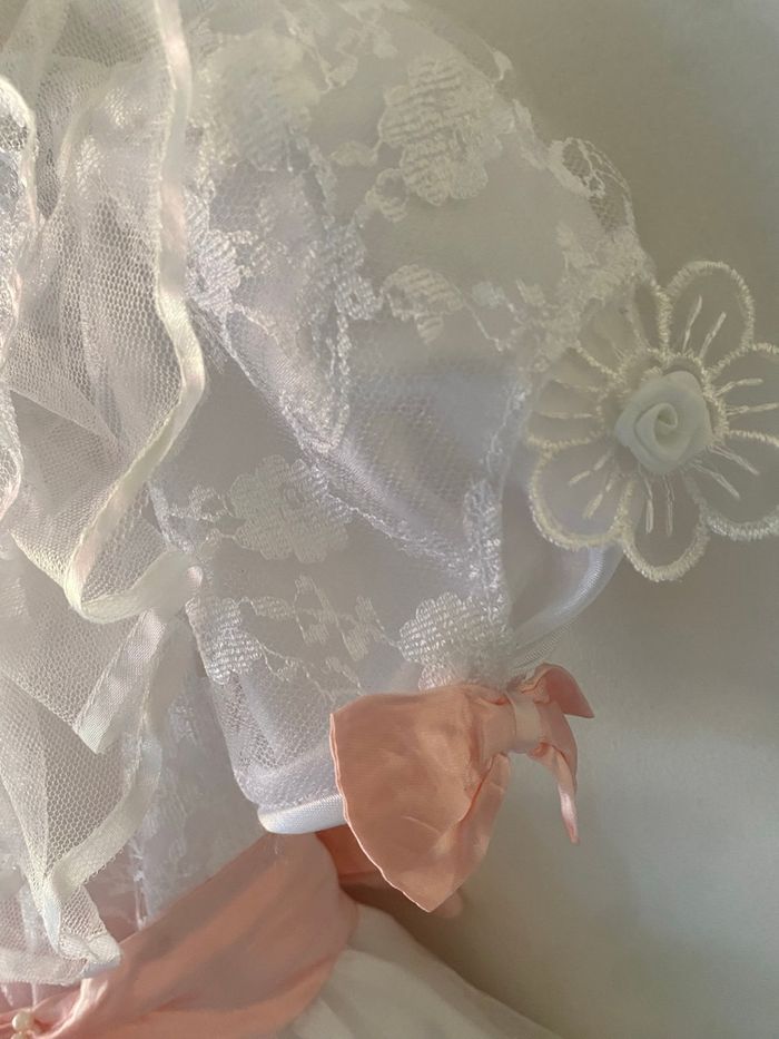 Robe princesse en dentelle avec noeud, jupon et tulle taille 2 ans TBE - photo numéro 4