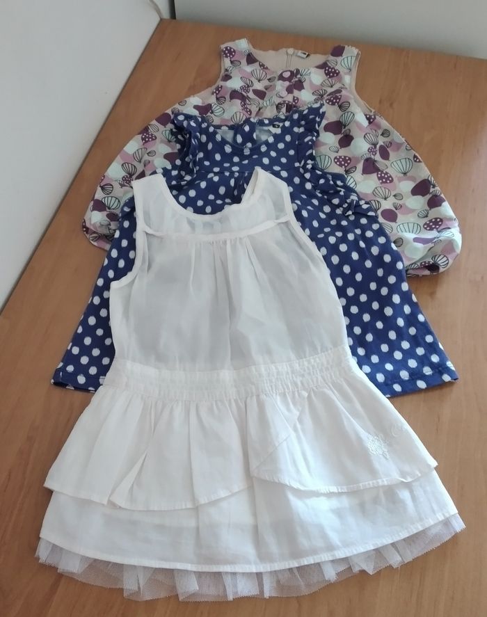 Lot de 3 Robes sans manches 12 mois fille