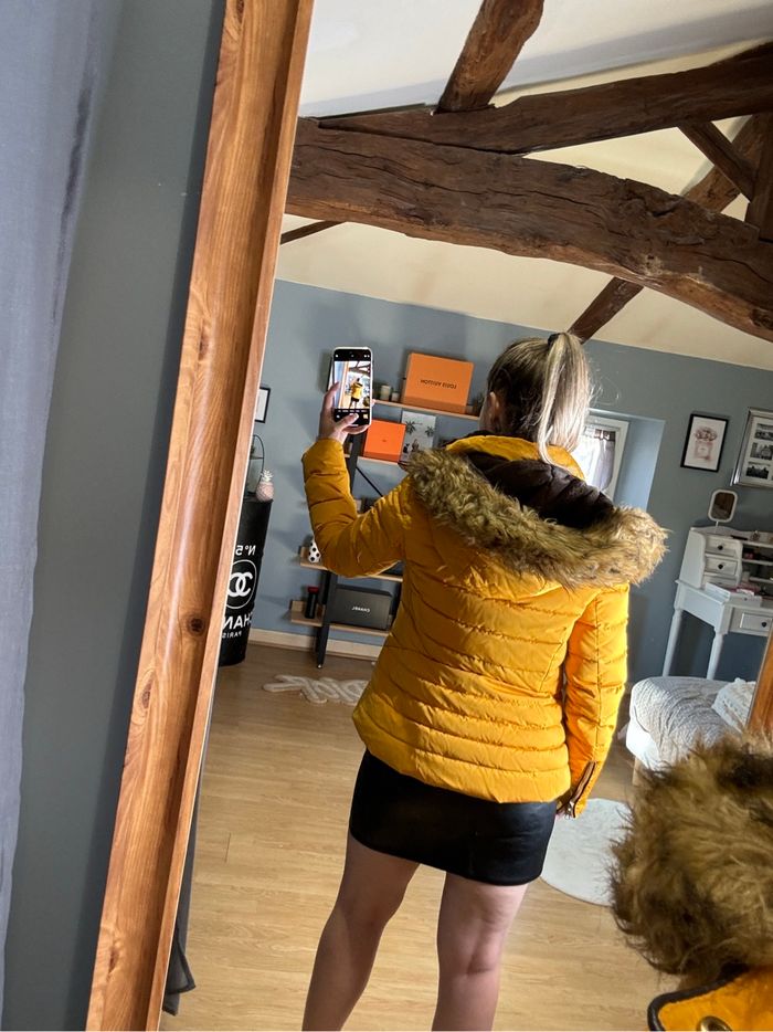 Doudoune Zara moutarde - Taille XS – Capuche amovible - photo numéro 10