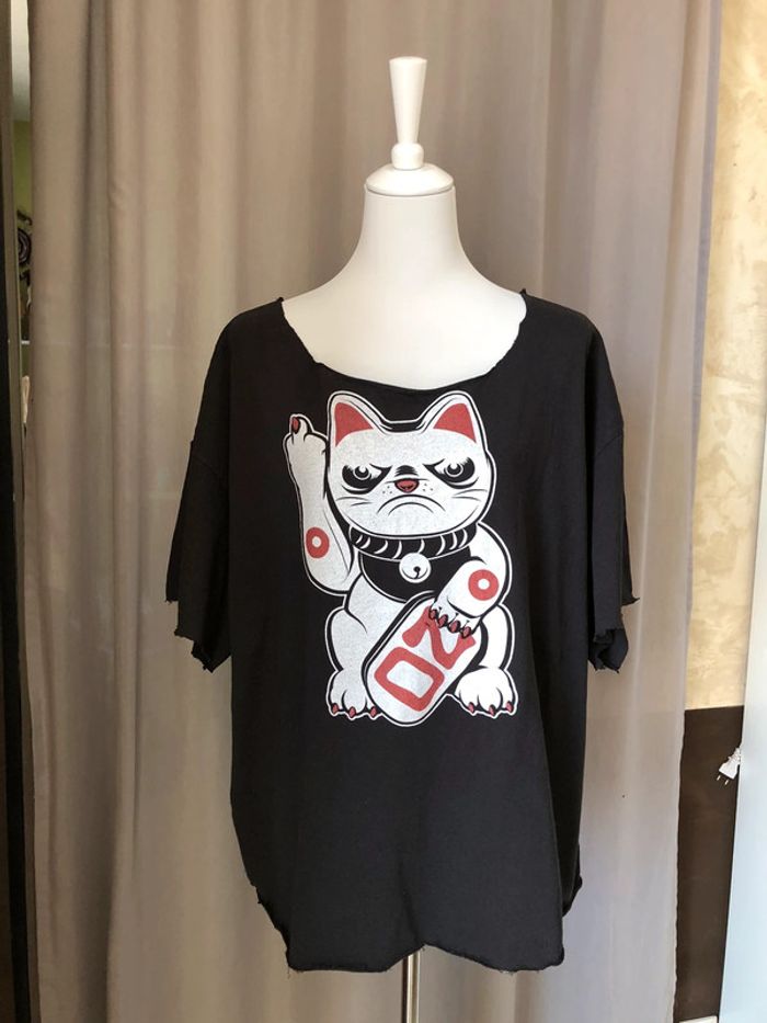 T-shirt noir Maneki Neko - photo numéro 2