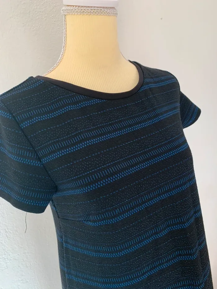 Robe droite noire et bleue Camaïeu – Taille 36 - photo numéro 2