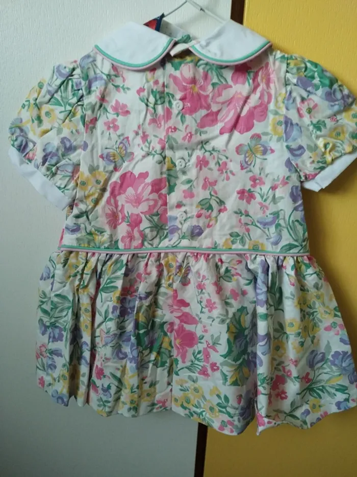 Robe dress vintage fleurs flower baby girl country cottage core - photo numéro 3