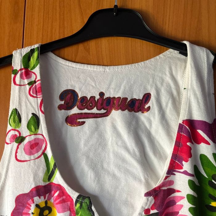 Tunique Desigual blanche et colorée M - photo numéro 3