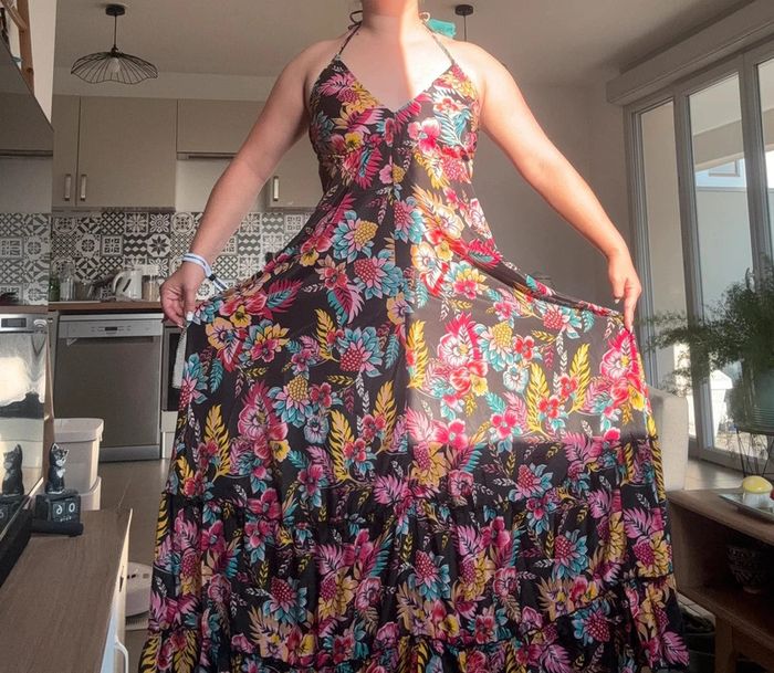 Robe longue colorée à fleurs Kharma taille unique - photo numéro 5