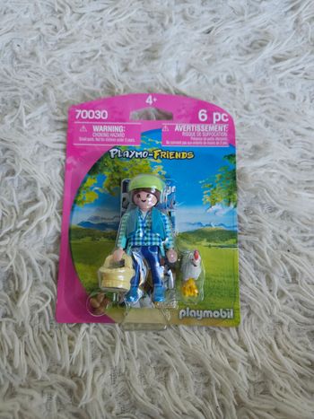 Jouet - jeux de construction playmobil 70030 fermière avec poule - Neuf