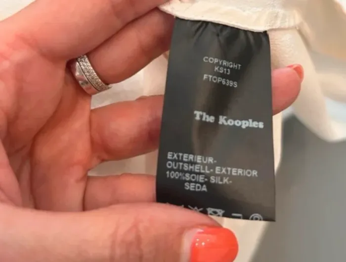 The Kooples blouse haut top écru en soie femme, taille xs/34 - photo numéro 5