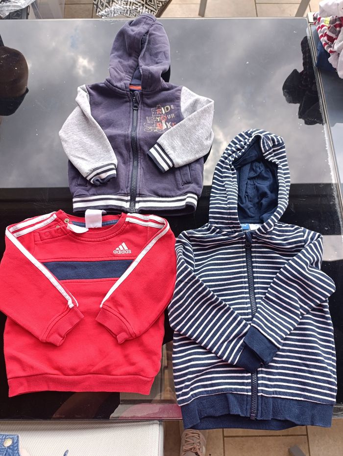 Lot de 2 vestes et 1 sweat adidas