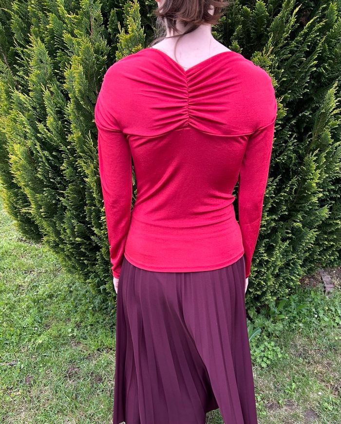 Haut rouge taille S H&M - photo numéro 4