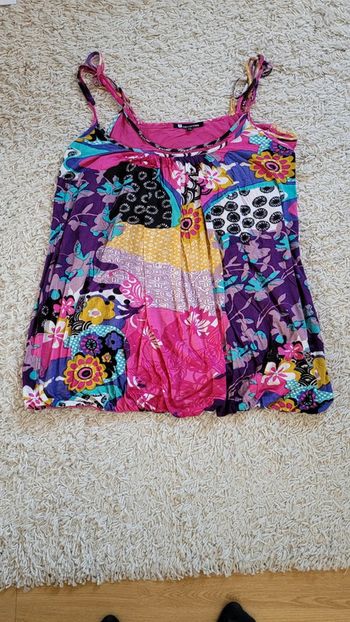 Top tunique à bretelles