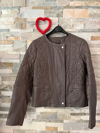 Veste en cuir femme comptoir des cotonniers