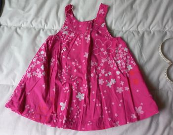 Robe rose à fleurs vertbaudet