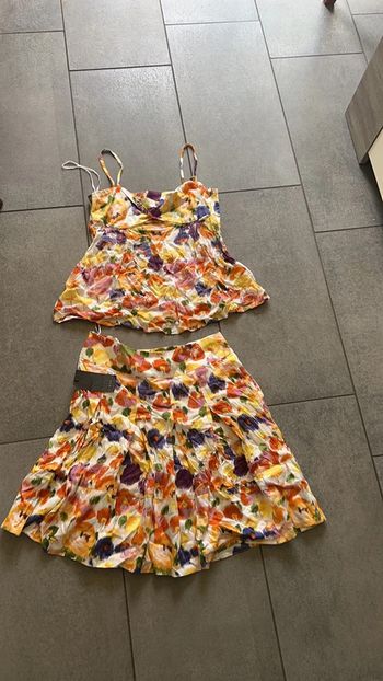 Ensemble jupe trapèze et caraco