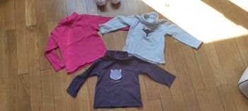 Lot de 3 tee shirt col roulé obaibi 24 mois 86cm