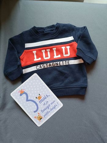 Sweat Lulu Castagnette 🦕 Taille 3 mois