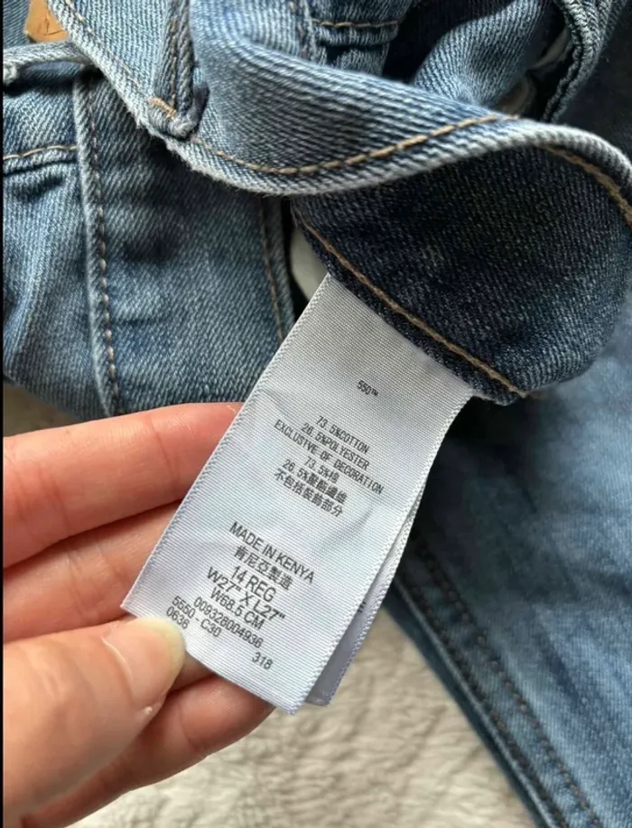 Jean Levi’s femme 550 Relaxed Fit W27 L27 S/36 bleu large ample mi taille - taille haute - photo numéro 9
