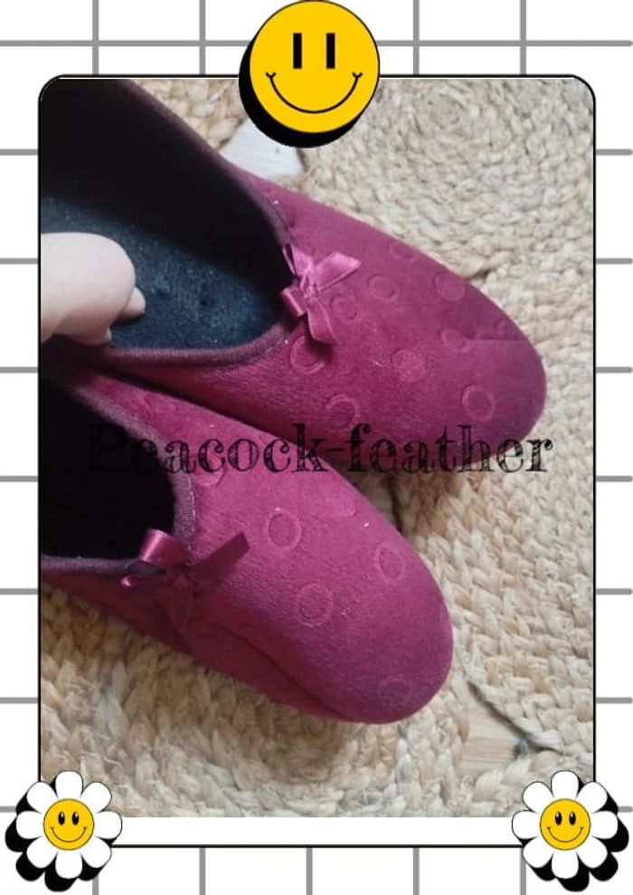 Chaussons pantoufles 41 Bordeaux femme - photo numéro 8