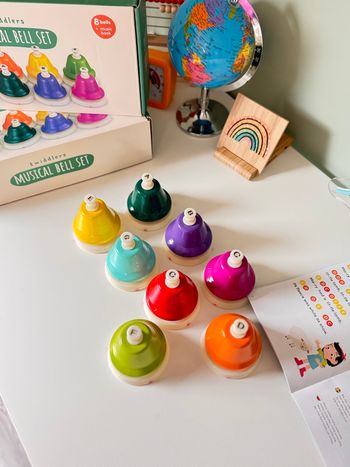 Coffret de 8 clochettes éveil musical enfant Montessori 