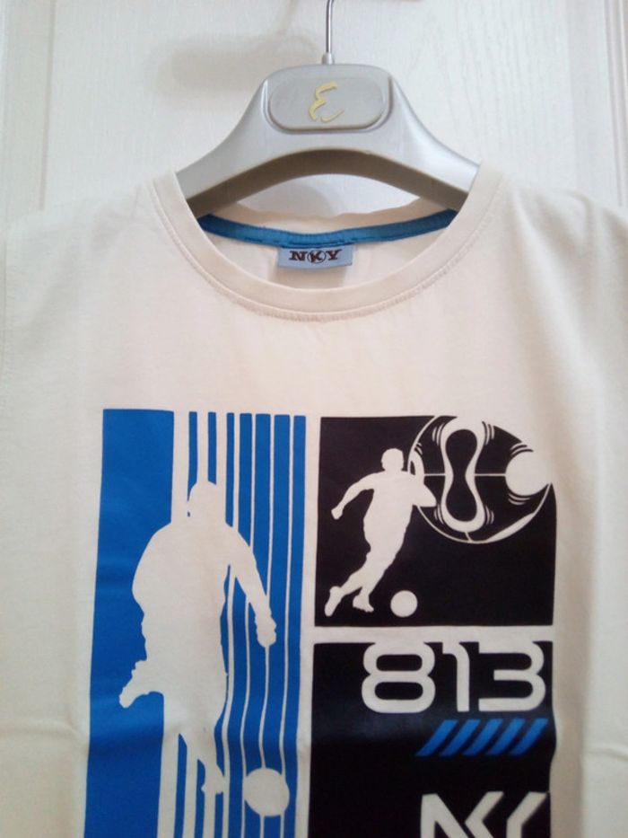 Tee-shirt blanc "813" T.10 ans - NKY - photo numéro 5