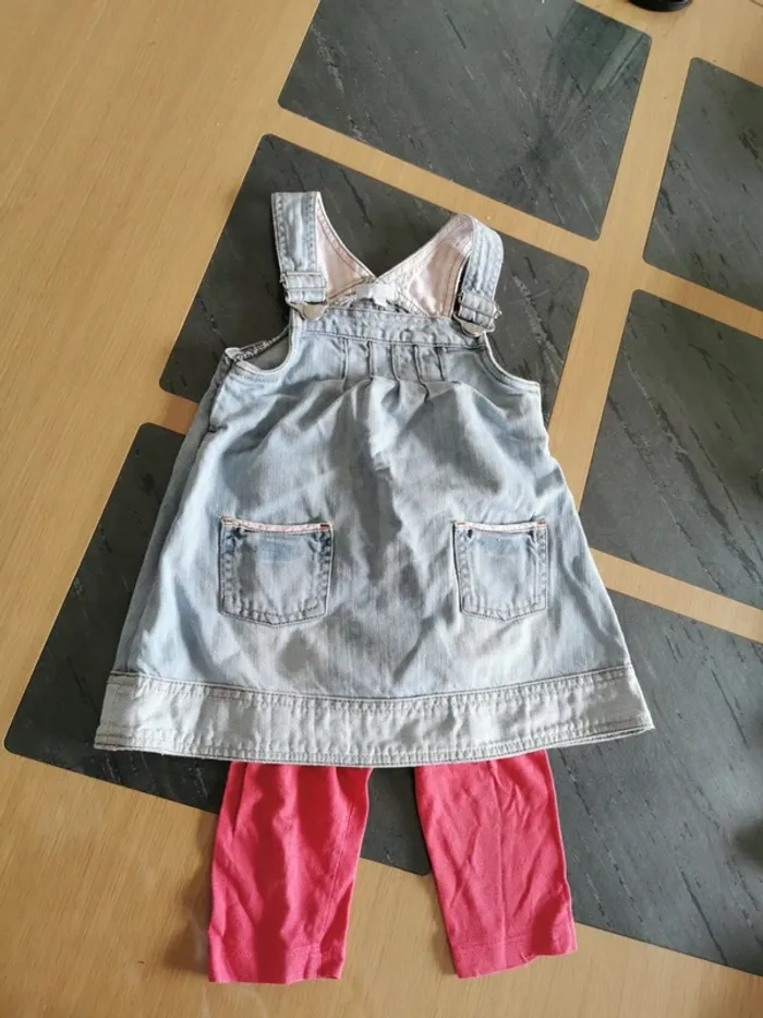 Robe Jean Tex 18 mois avec legging - photo numéro 2