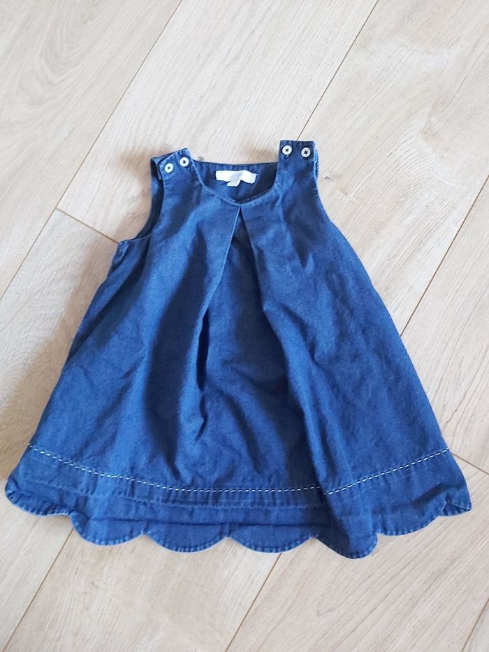 Ensemble robe en jeans et bodie Jacadi 12 mois comme neuf
