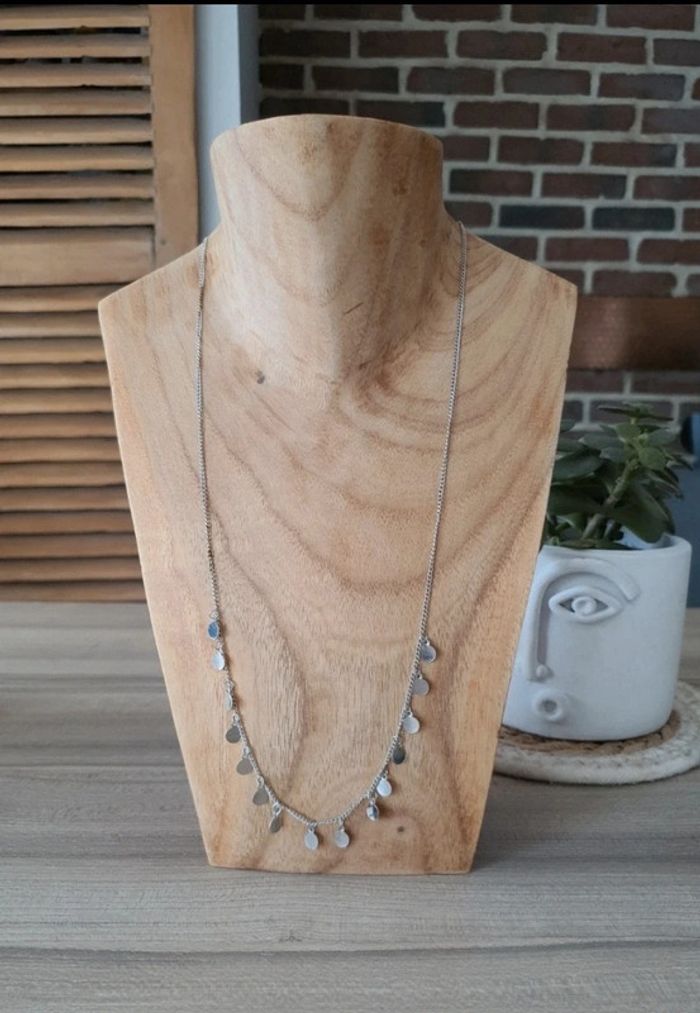 Collier Sautoir argenté