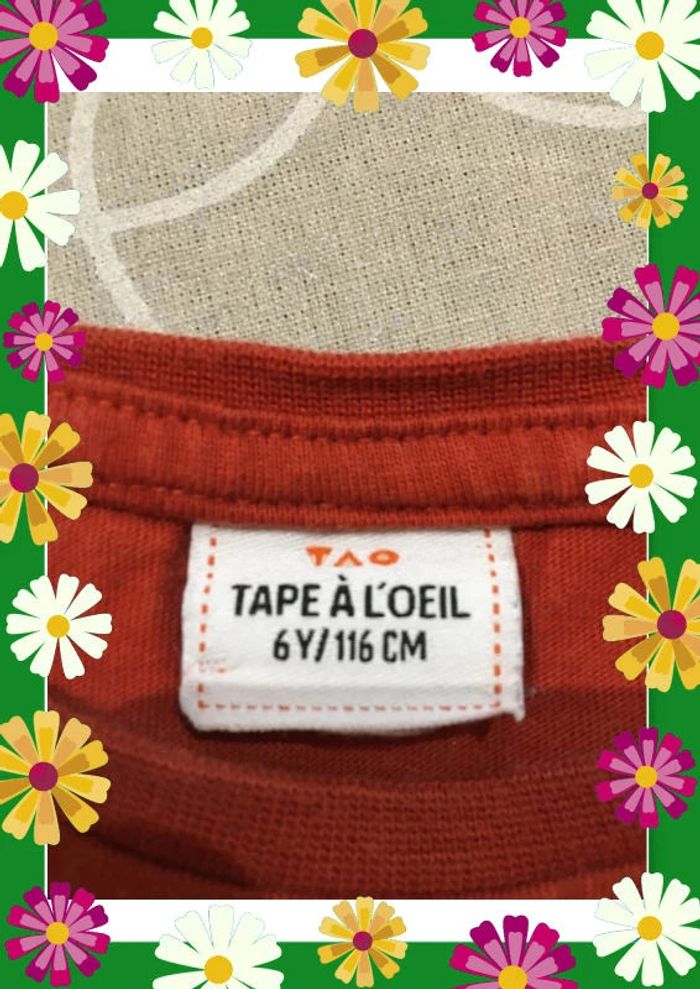 T-shirt rouge tape à l’œil - photo numéro 3