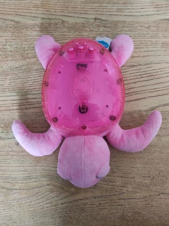 Veilleuse tortue rose lumineuse et sonore