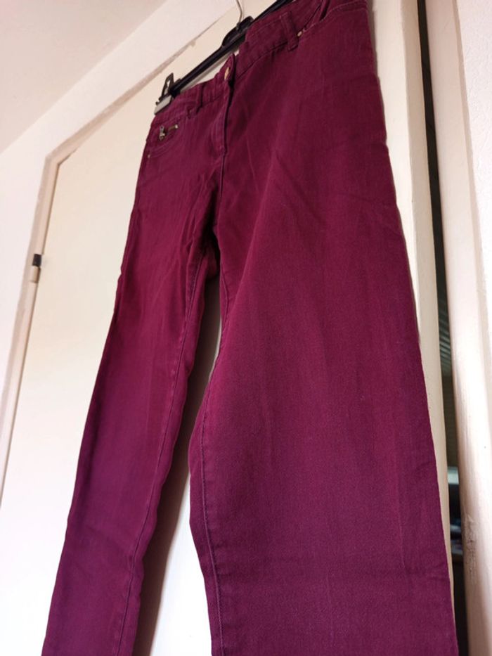 Jean Bordeaux en taille S de la marque ici et maintenant - photo numéro 3