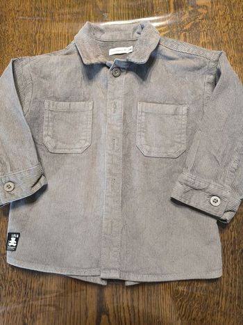 Chemise garçon velours