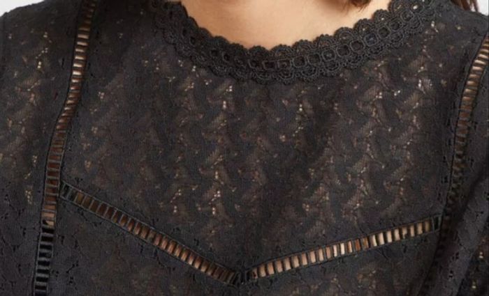 Blouse noire dentelle Kiabi - photo numéro 2