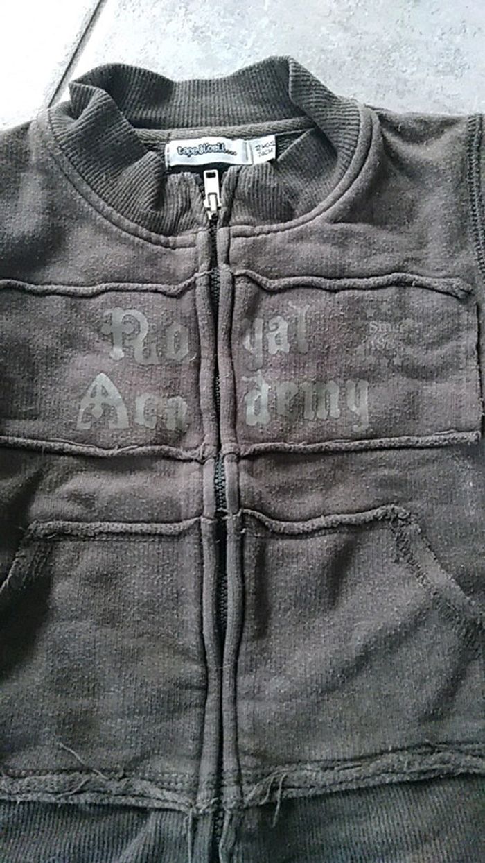 Sweat à capuche zippé garçon 12 mois 74cm - photo numéro 2