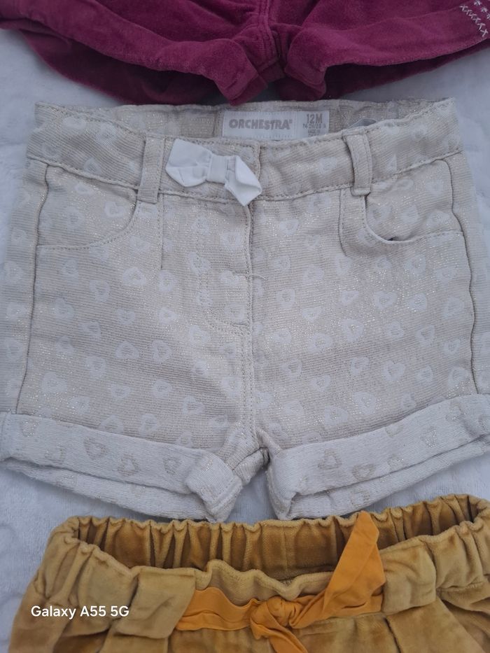 Lot de 3 shorts velours fille 2 ans - photo numéro 4