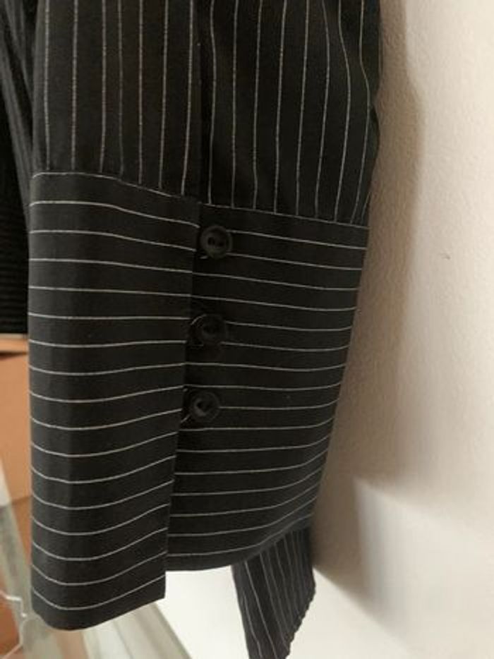 Chemisier à fines rayures Taille 40 (44 vintage) - photo numéro 4