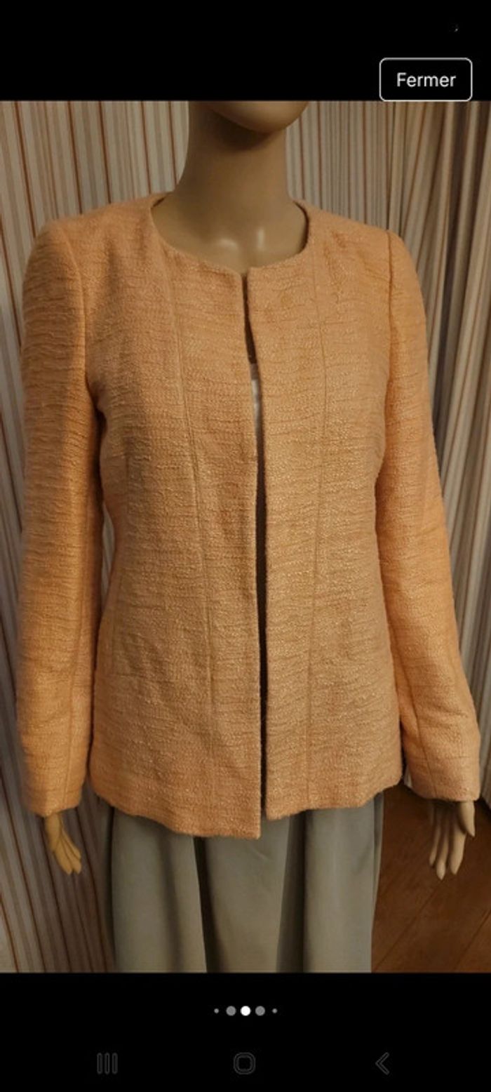 Blazer ouvert Bel & Bo taille 38 couleur Abricot - photo numéro 8