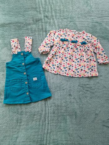 Joli ensemble robe blouse 12 mois