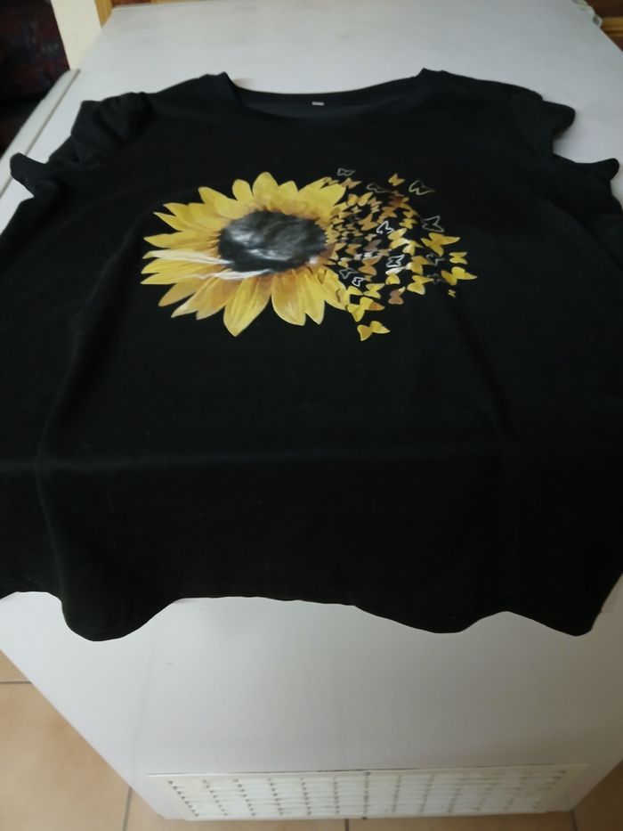 Tee shirt imprimé tournesol - photo numéro 3