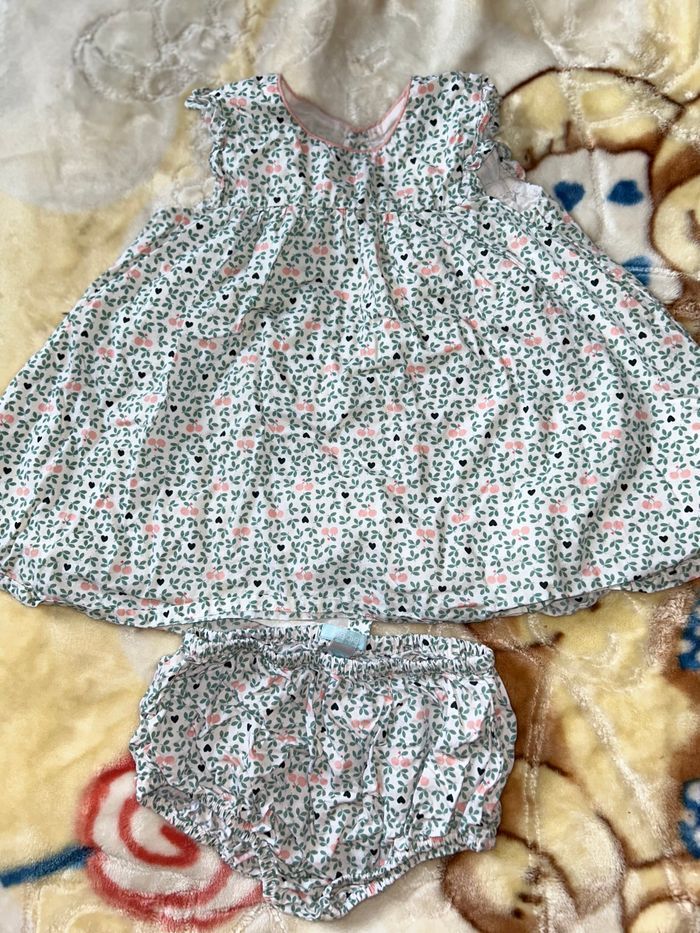 Robe Fleur - Vert/ Rose