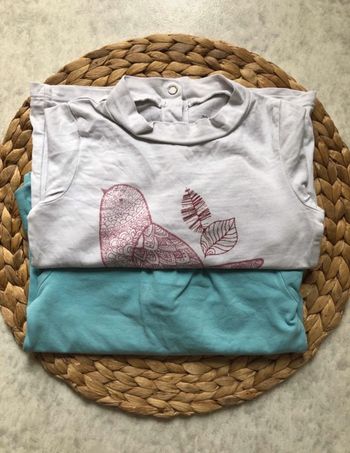 Lot de 2 tshirts col montant