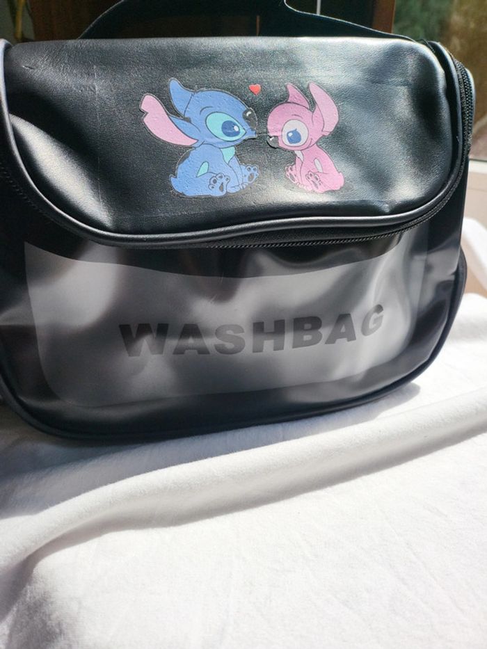 Sac de rangement vanity toilette maquillage enfant stitch - photo numéro 3