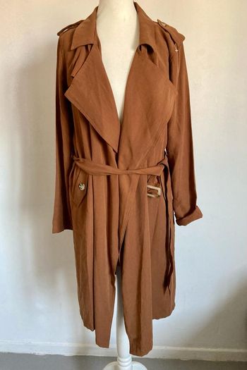 Longue veste, trench léger camel cache cache taille 34 Neuve