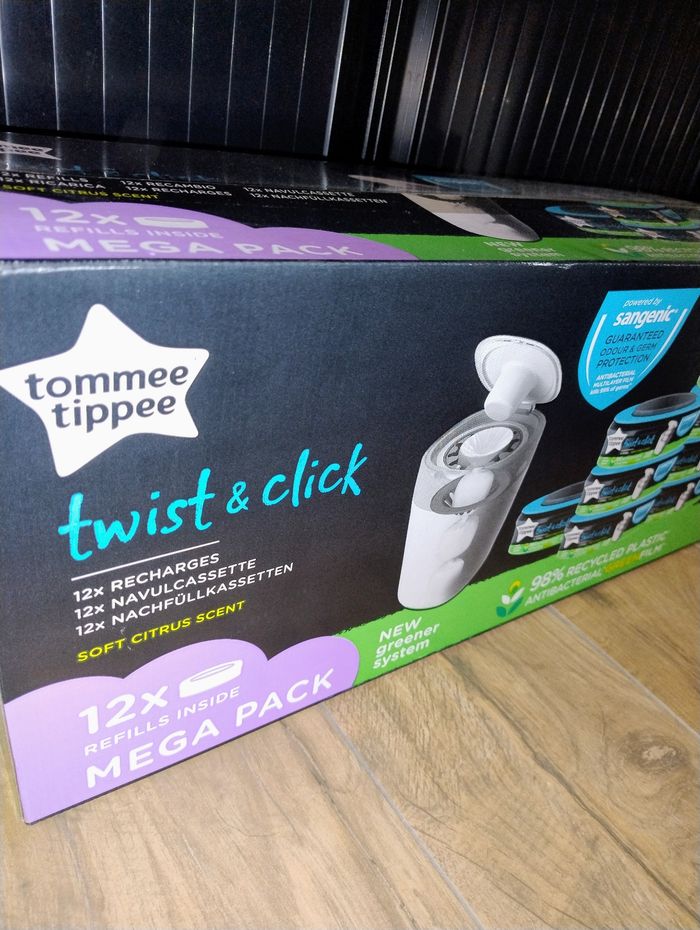 Lot de 12 recharges de poubelle de couches tommee tippee - photo numéro 2
