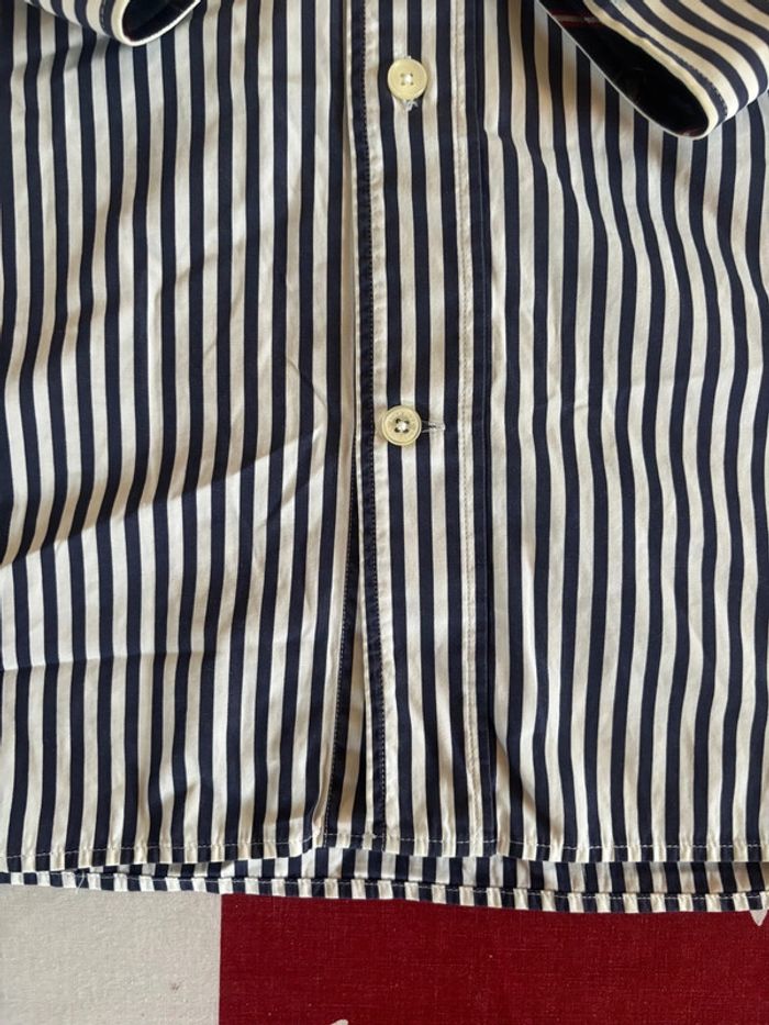 Chemise Eden Park rayée blanche et bleu - Taille L - photo numéro 14